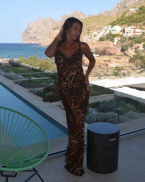 Vestido leopard print